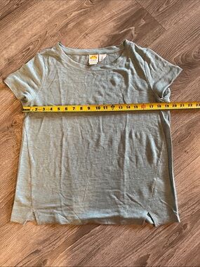 C & C California 100% linen knit seafoam short sleeve Light teal. Women medium
